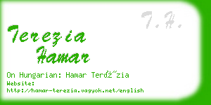 terezia hamar business card